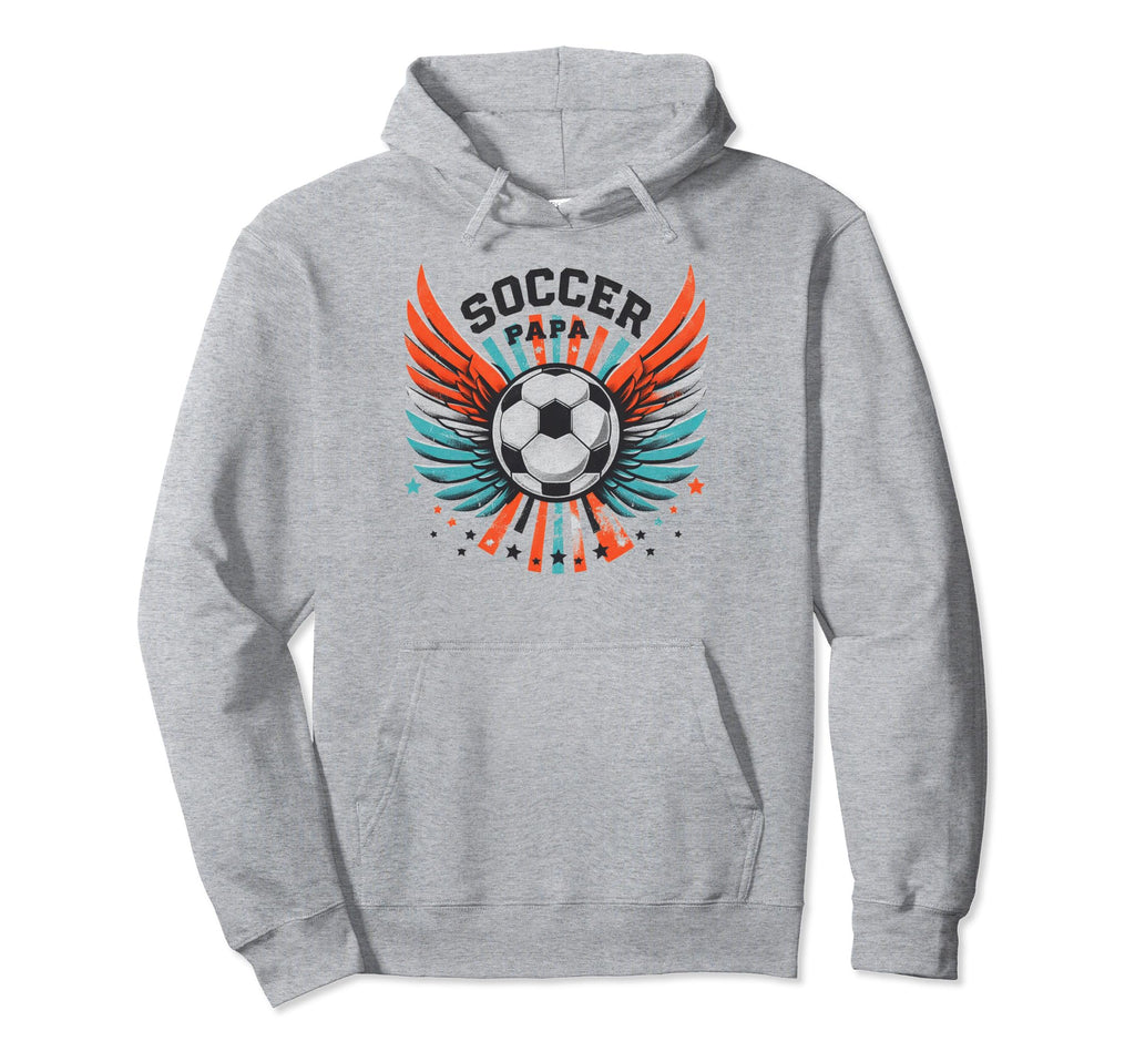 Soccer Papa Family Matching Dad Hoodie - Aesthetic Graphic Men Women - T-Shirt, Sweatshirt, Hoodie