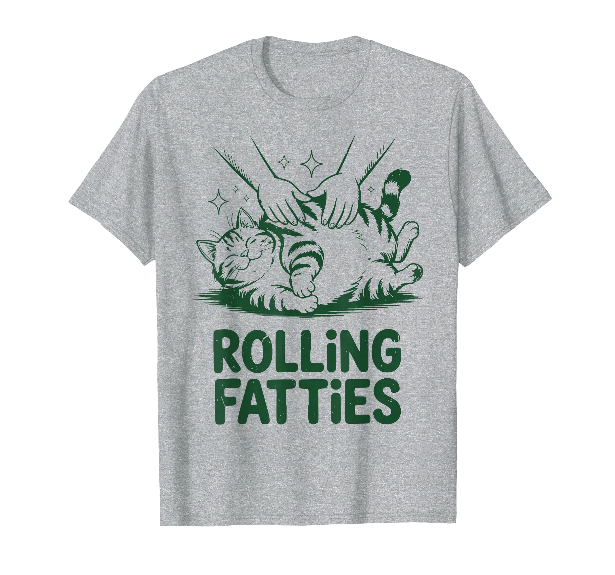 Cat Rolling Fatties Funny Grey Tabby T-Shirt - Streetwear Style for Adults - T-Shirt, Sweatshirt, Hoodie