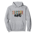 Soccer Aunt Leopard Cheetah Trendy Hoodie - Minimalist Print for Adults - T-Shirt, Sweatshirt, Hoodie