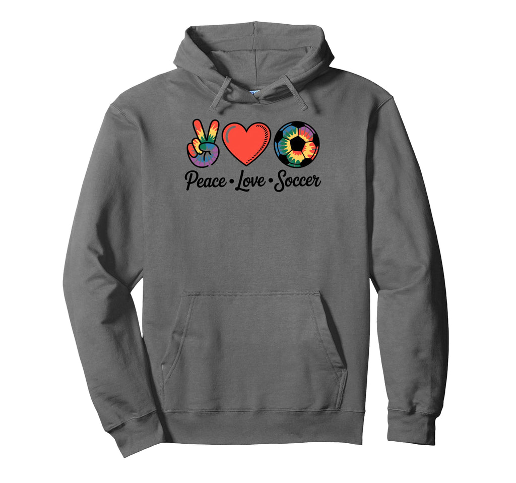 Peace Love Soccer Football Soccer Hoodie - Casual Everyday Wear for Adults - T-Shirt, Sweatshirt, Hoodie