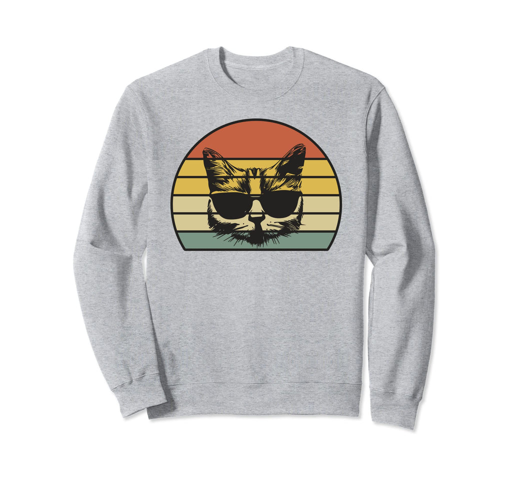Funny Cat Face Sunglasses Dad Sweatshirt - Casual Everyday Wear Men Women - T-Shirt, Sweatshirt, Hoodie