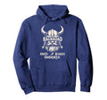 Ragnadad Armed Bearded Unbroken Viking Raven Hoodie - Unique Graphic Unisex - T-Shirt, Sweatshirt, Hoodie