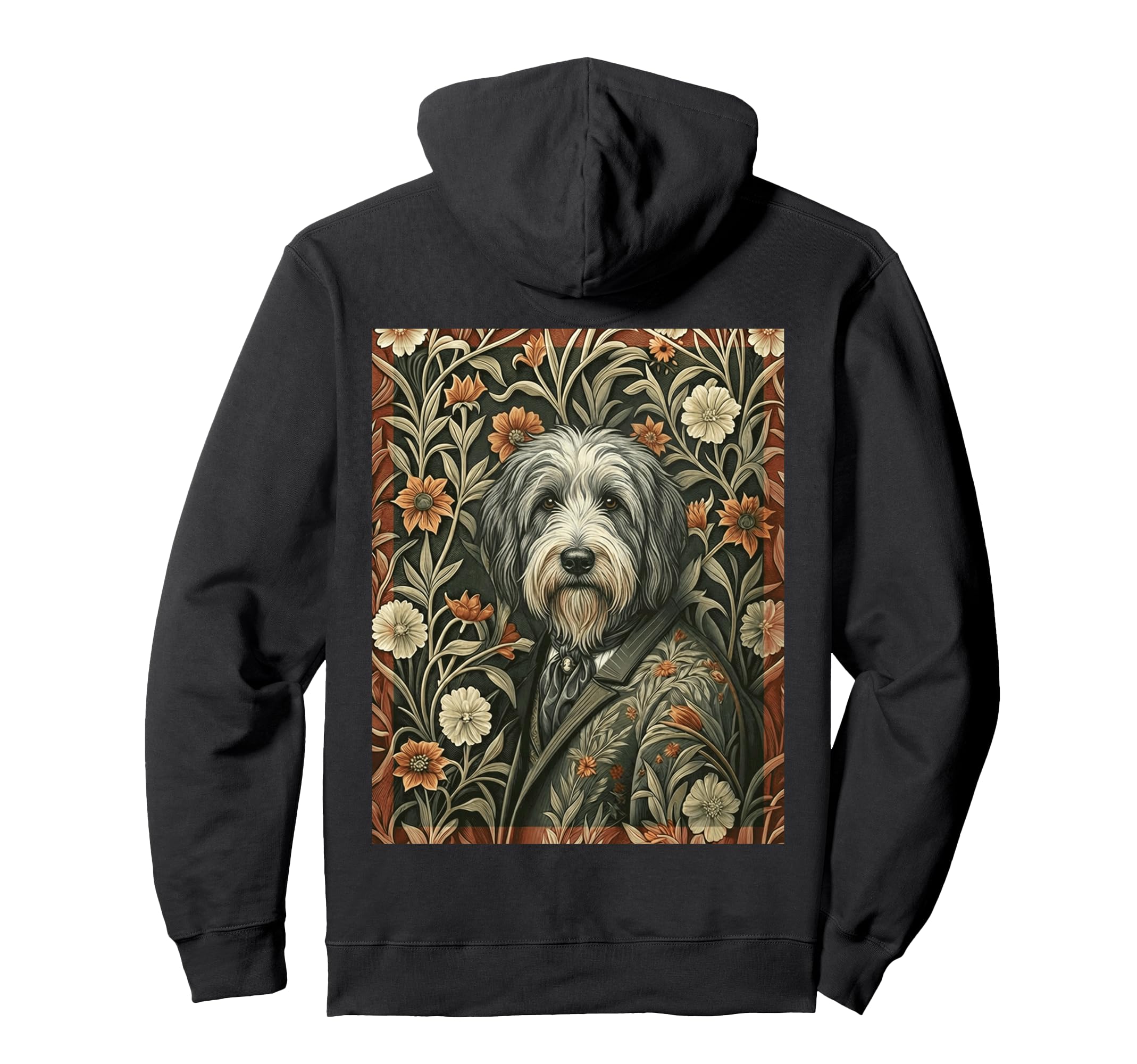 Bearded Collie Victorian Gentleman Hoodie - Aesthetic Graphic Unisex - T-Shirt, Sweatshirt, Hoodie