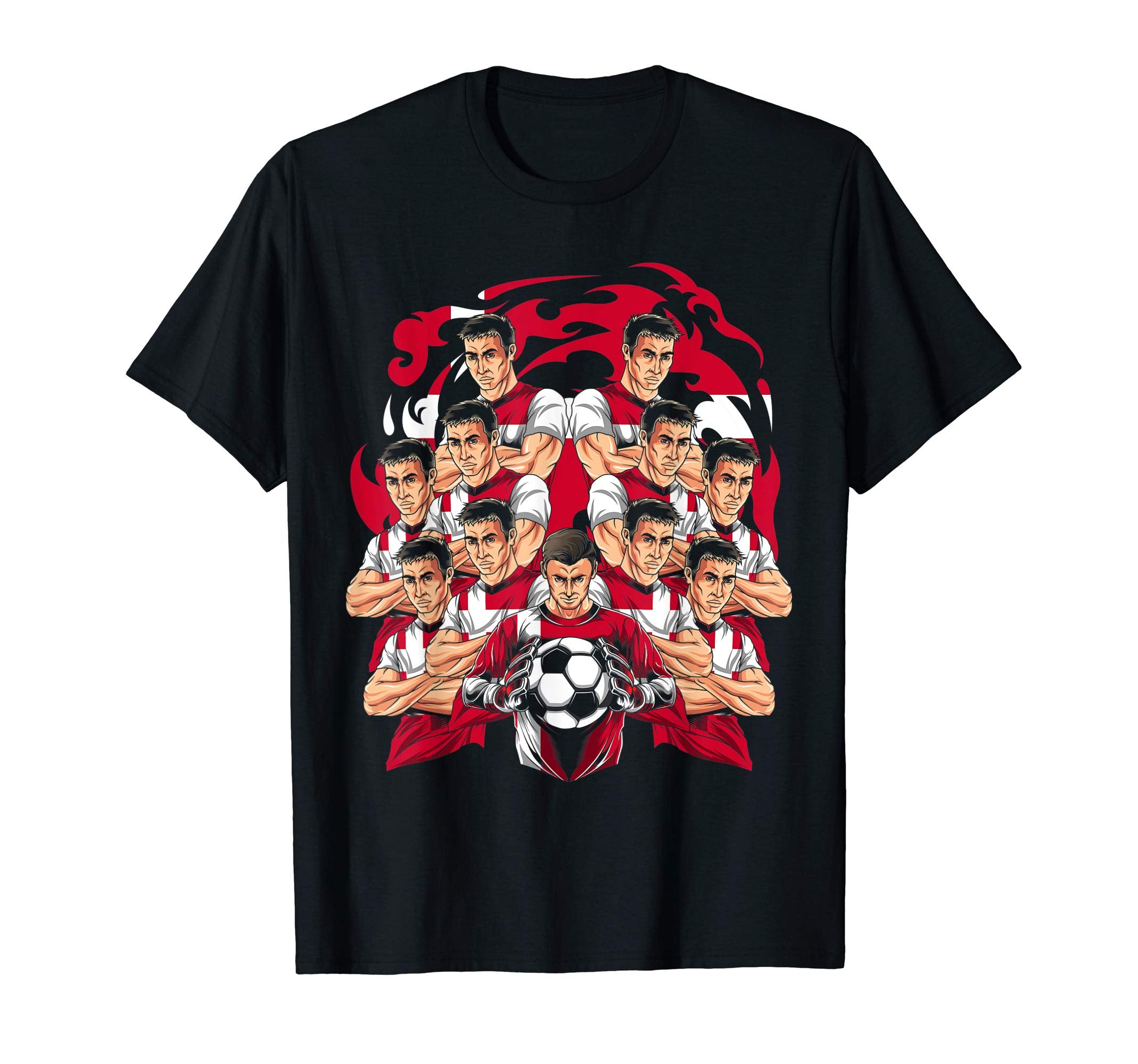Denmark Gift Soccer Player Dane T-Shirt - Custom Art Print Men Women - T-Shirt, Sweatshirt, Hoodie