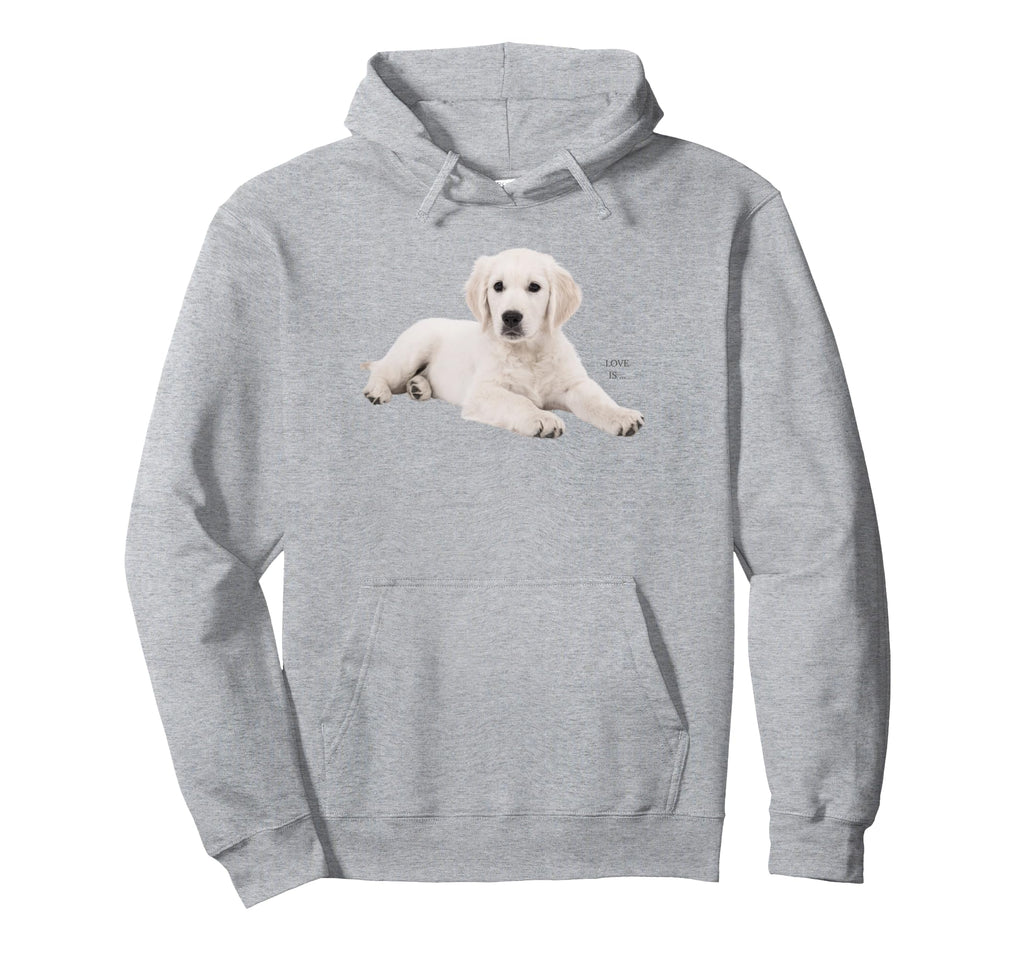 White Labrador Retriever Yellow Love Hoodie - Trendy Graphic for Adults - T-Shirt, Sweatshirt, Hoodie