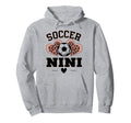 Soccer Nini Leopard Heart Soccer Ball Hoodie - Novelty Apparel Unisex - T-Shirt, Sweatshirt, Hoodie