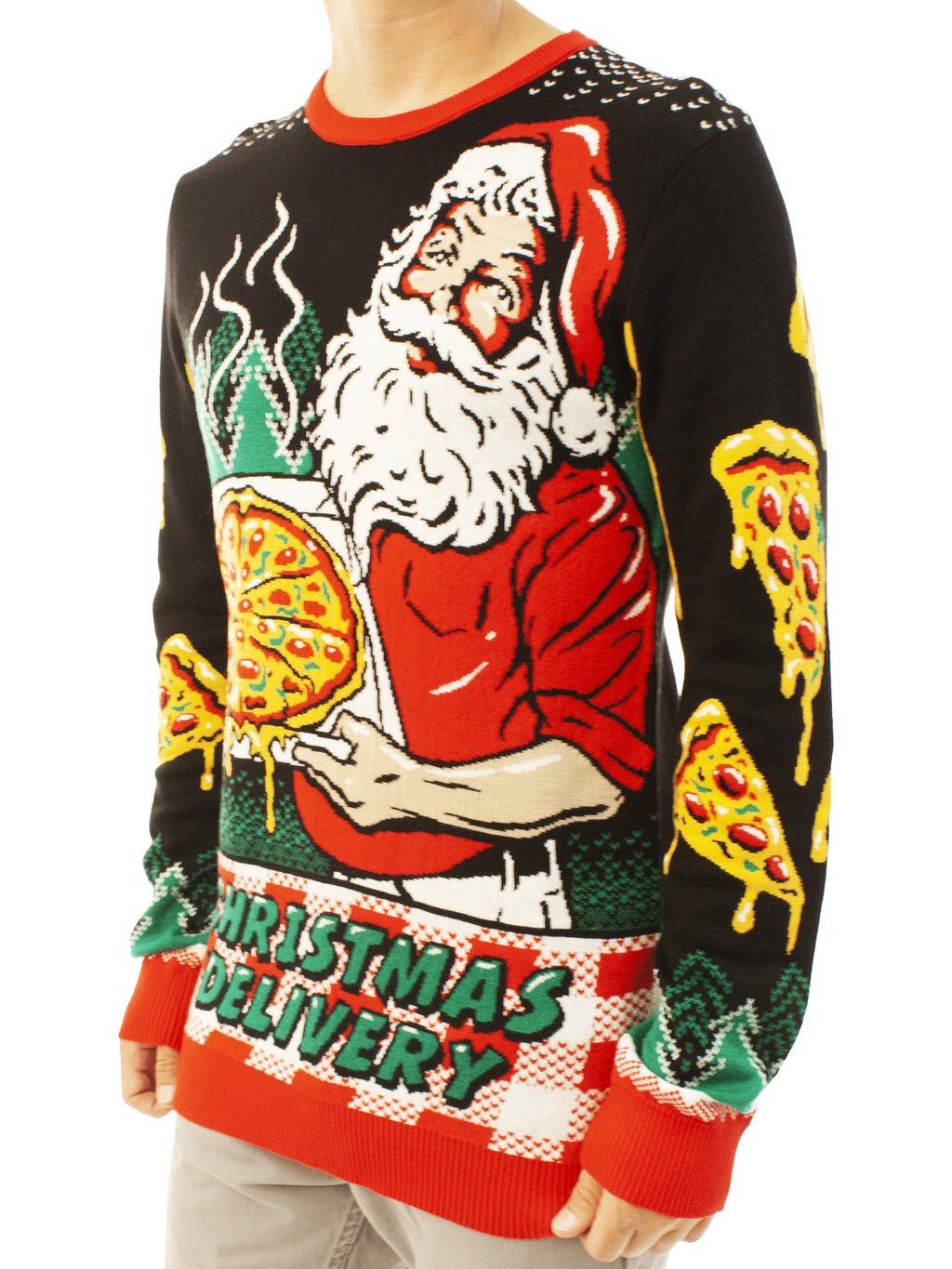 Pizza Delivery Santa | For Men & Women | Unisex Sizing Ugly Christmas Sweater - Holiday Gift product image 4