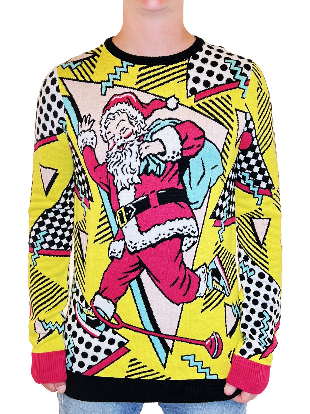 Retro Santa | For Men & Women | Unisex Sizing Ugly Christmas Sweater - Holiday Gift product image 2