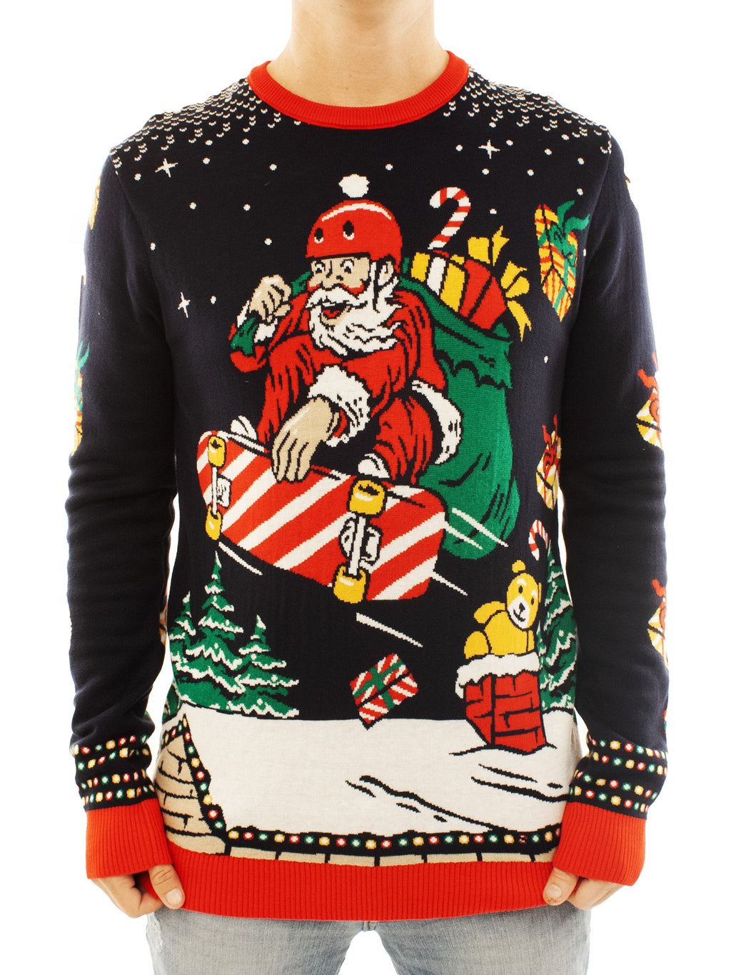 Skateboard Santa | For Men & Women | Unisex Sizing Ugly Christmas Sweater - Holiday Gift product image 2