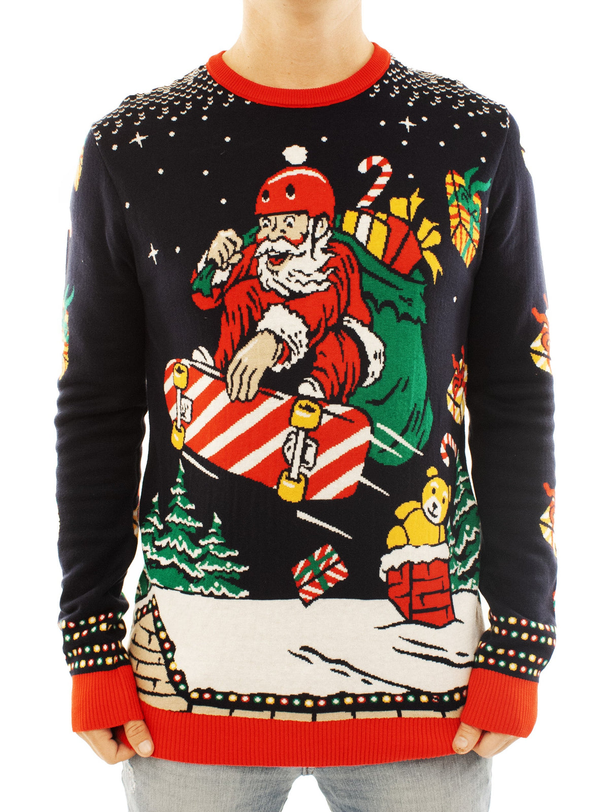 Skateboard Santa | For Men & Women | Unisex Sizing Ugly Christmas Sweater - Holiday Gift product image 2
