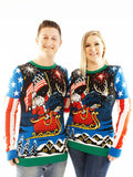 Patriotic Santa | For Men & Women | Unisex Sizing Ugly Christmas Sweater - Holiday Gift product image