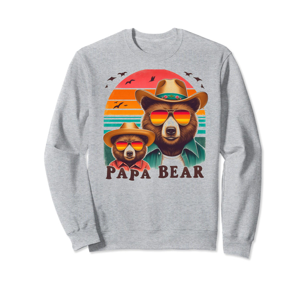 Papa Bear Sunglasses Funny Bear Dad Sweatshirt - Custom Art Print Men Women - T-Shirt, Sweatshirt, Hoodie