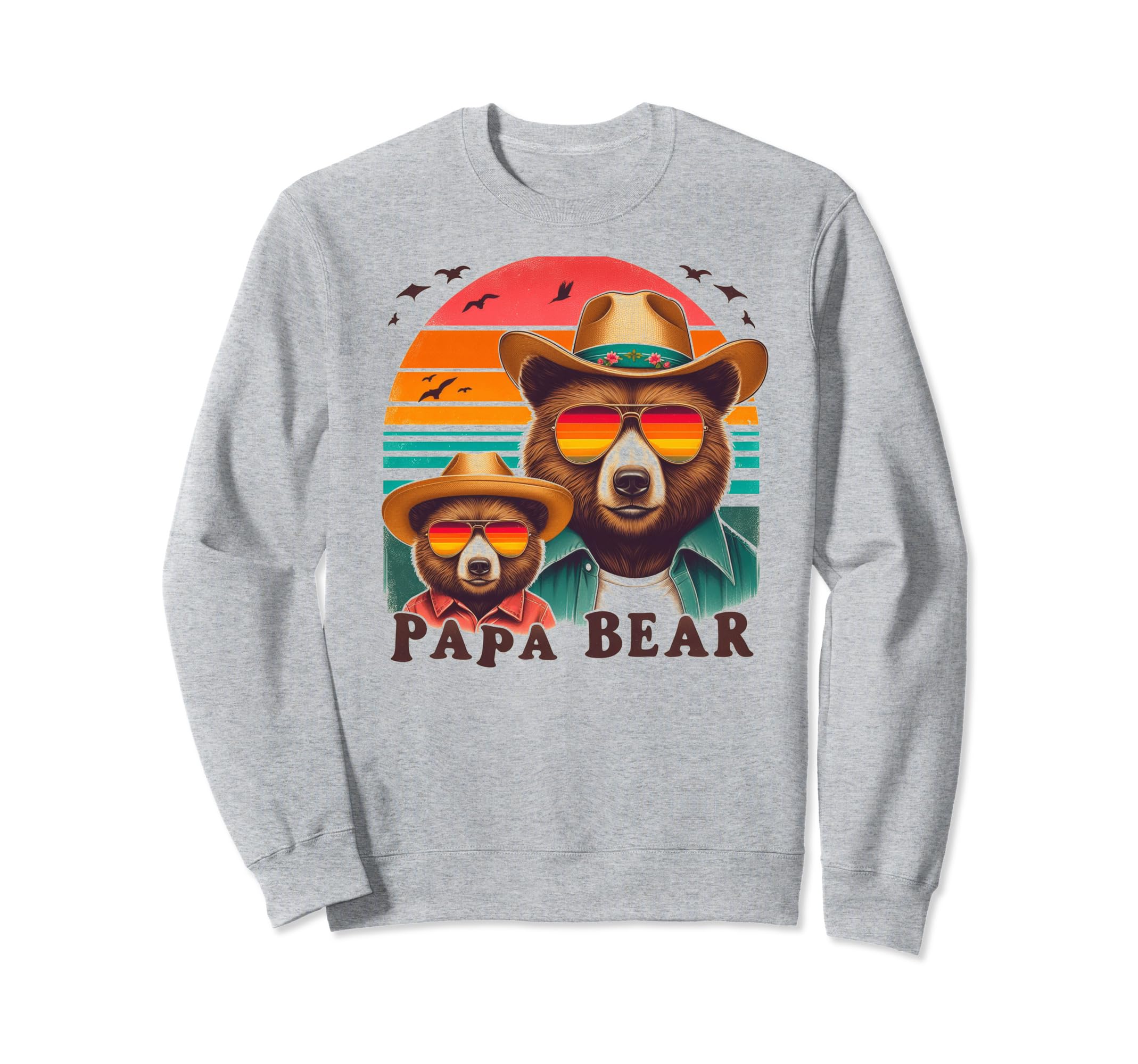Papa Bear Sunglasses Funny Bear Dad Sweatshirt - Custom Art Print Men Women - T-Shirt, Sweatshirt, Hoodie