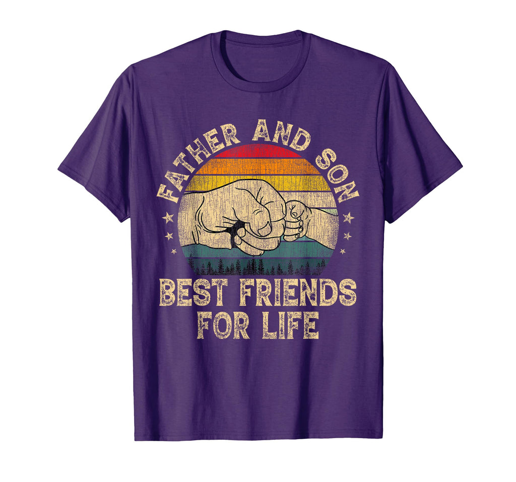 Father And Son Best Friends Life Fathers T-Shirt - Graphic Print Men Women - T-Shirt, Sweatshirt, Hoodie