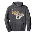 Bearded Dragon Playing Video Game Hoodie - Unique Graphic for Adults - T-Shirt, Sweatshirt, Hoodie