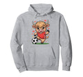 Kawaii Soccer Cow Just Who Loves Hoodie - Fun Novelty Design Men Women - T-Shirt, Sweatshirt, Hoodie