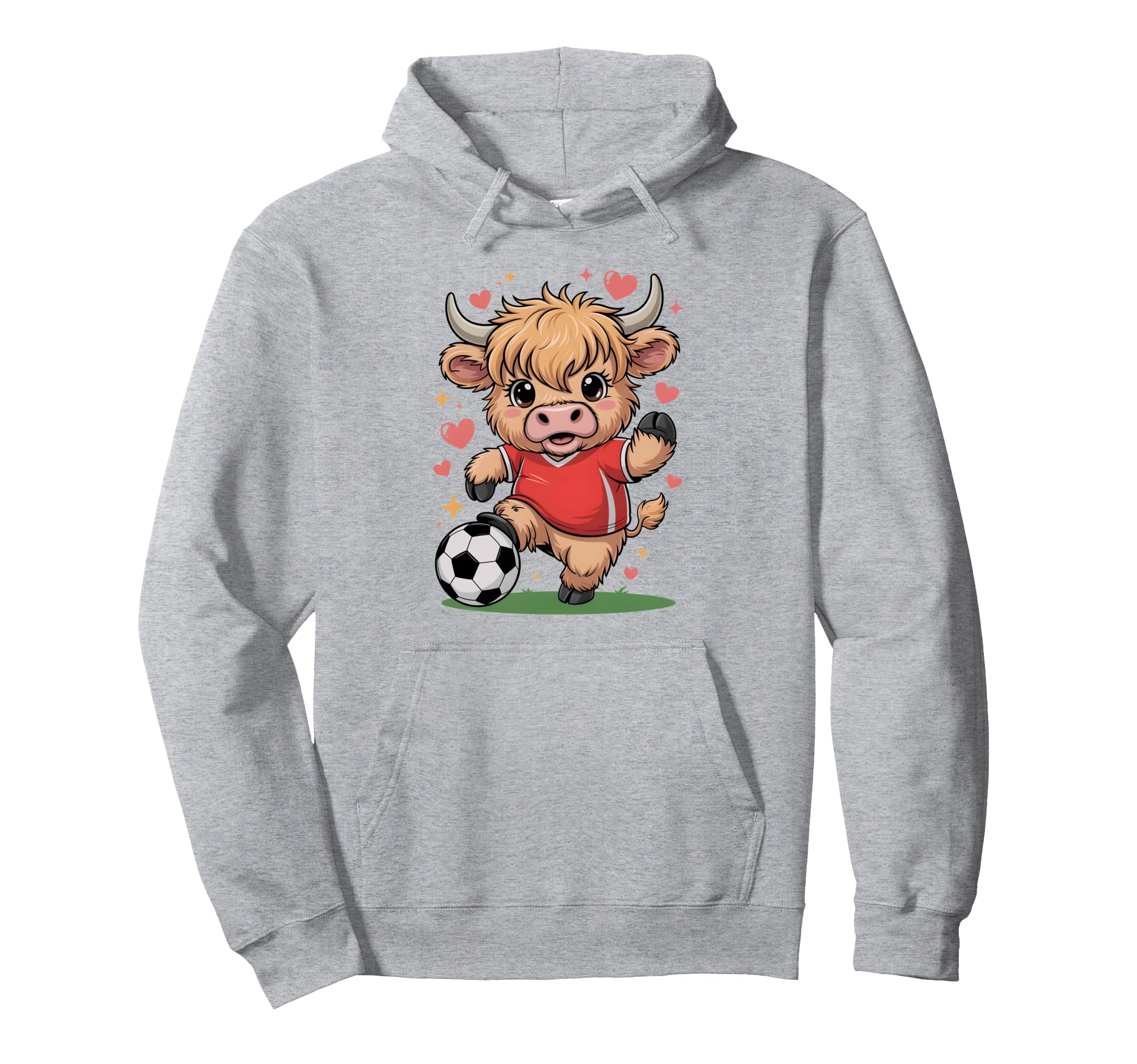 Kawaii Soccer Cow Just Who Loves Hoodie - Fun Novelty Design Men Women - T-Shirt, Sweatshirt, Hoodie