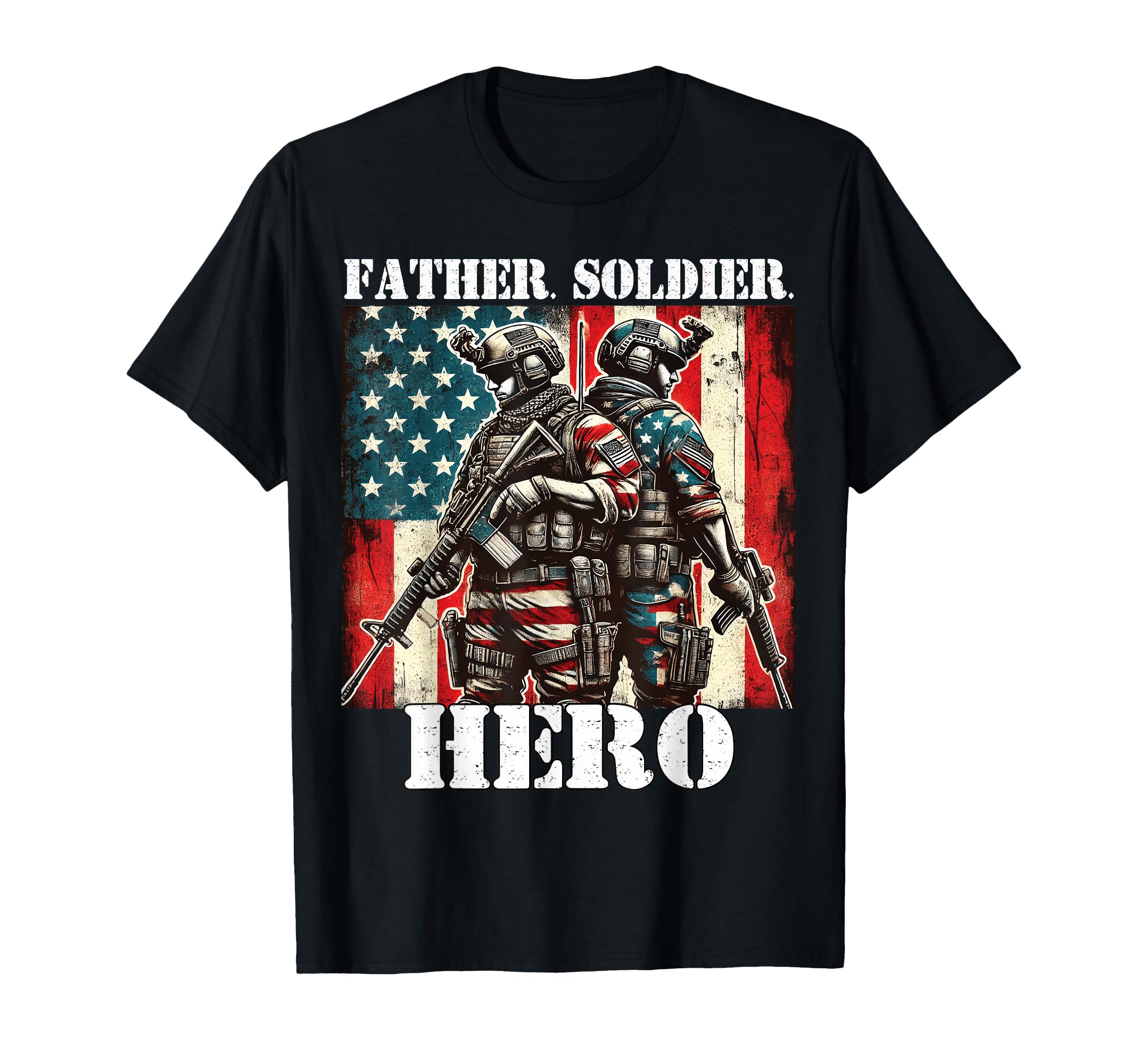 Proud Military Veteran Father T-Shirt - Aesthetic Graphic for Adults - T-Shirt, Sweatshirt, Hoodie