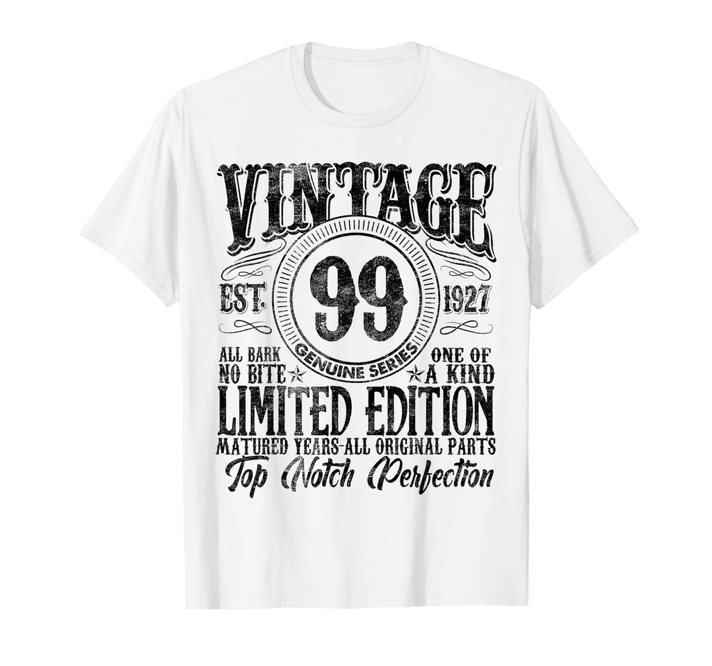 99 Year Old Gifts 1927 99Th Birthday T-Shirt - Aesthetic Graphic for Adults - T-Shirt, Sweatshirt, Hoodie