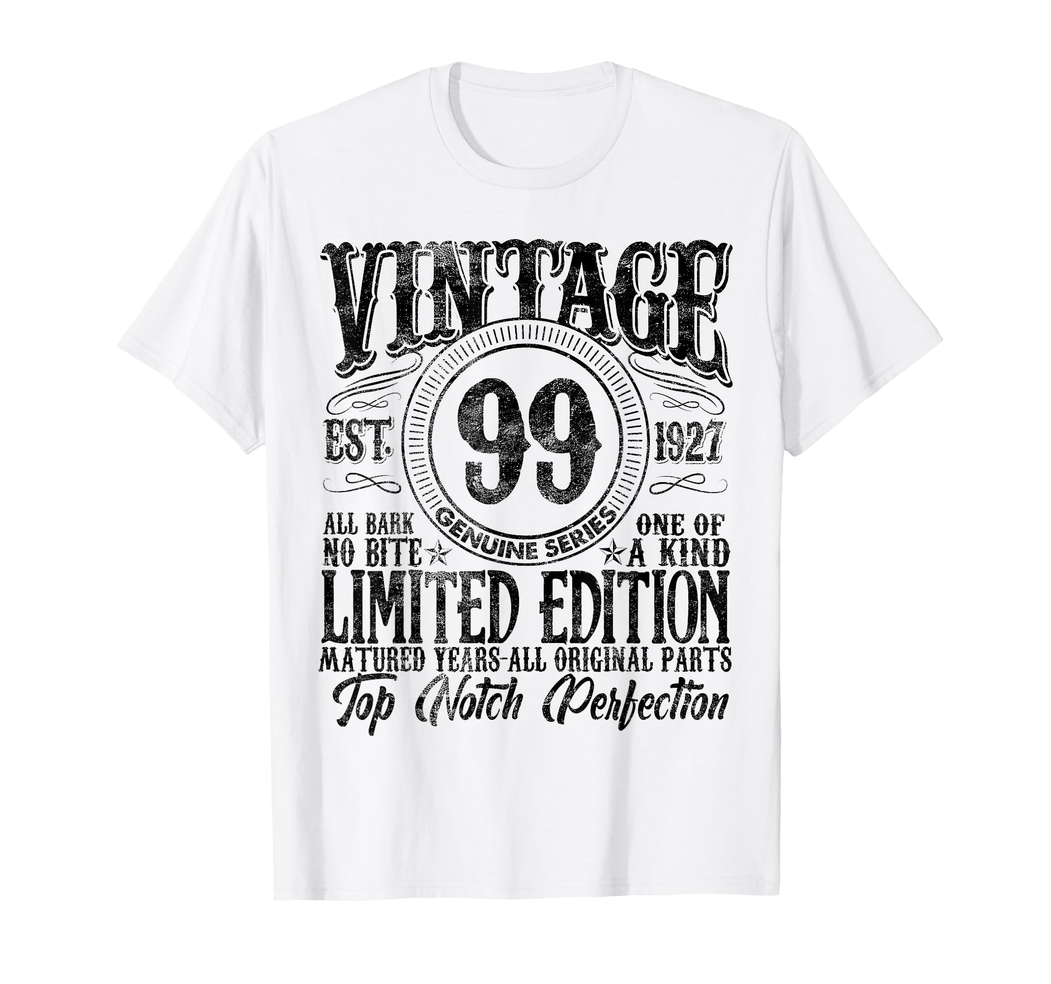 99 Year Old Gifts 1927 99Th Birthday T-Shirt - Aesthetic Graphic for Adults - T-Shirt, Sweatshirt, Hoodie