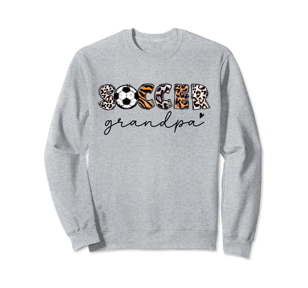 Soccer Grandpa Leopard Soccer Sweatshirt - Custom Art Print for Adults - T-Shirt, Sweatshirt, Hoodie