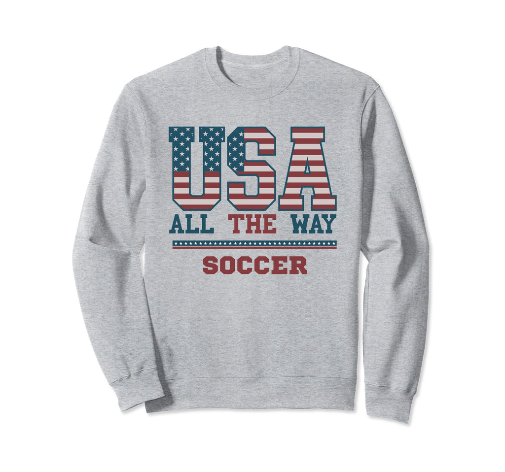 Usa Flag Football Soccer Support Sweatshirt - Streetwear Style Men Women - T-Shirt, Sweatshirt, Hoodie