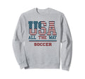 Usa Flag Football Soccer Support Sweatshirt - Streetwear Style Men Women - T-Shirt, Sweatshirt, Hoodie