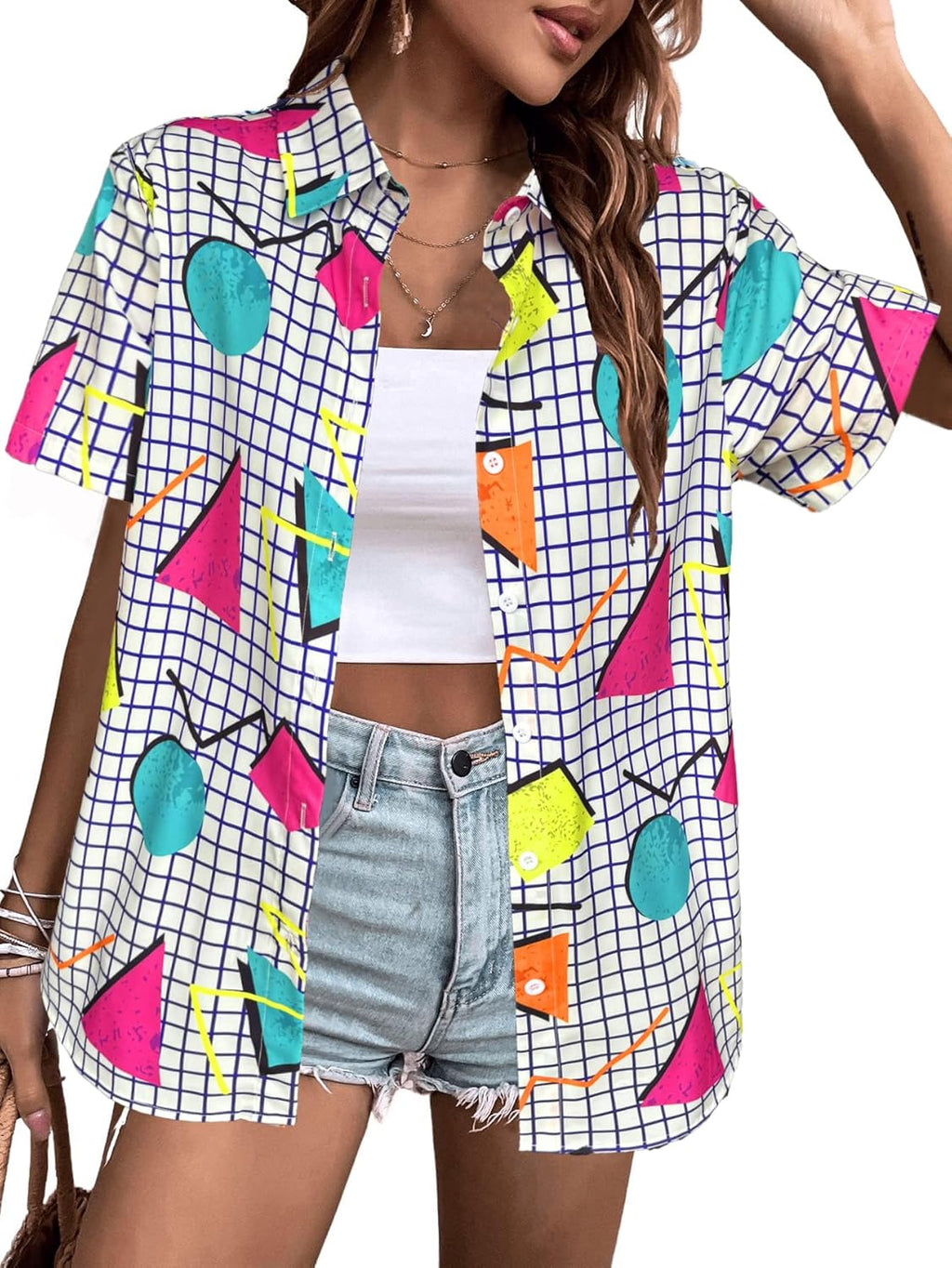 80s 90s Outfits Women Hawaiian Retro Birthday Party - Adult & Kids T-Shirts, Sweatshirts & Hoodies apparel design preview 1