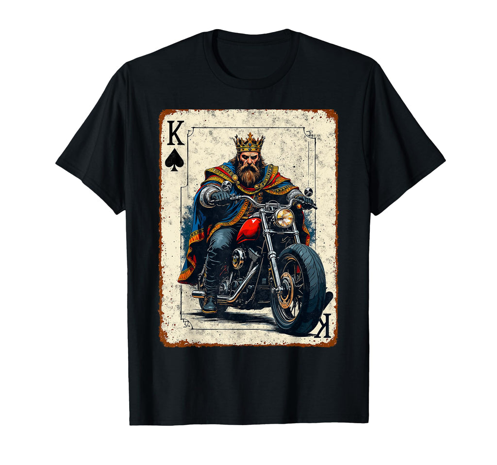 Playing Cards King Biker Motorcycling T-Shirt - Trendy Graphic Unisex - T-Shirt, Sweatshirt, Hoodie