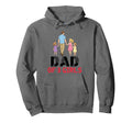 Dad Three Father Daughters Walking Hoodie - Novelty Apparel Unisex - T-Shirt, Sweatshirt, Hoodie