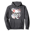 Flower Skull Sugar Skull Roses Mens Hoodie - Minimalist Print for Adults - T-Shirt, Sweatshirt, Hoodie