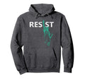 Distressed Statue Liberty Resist Hoodie - Minimalist Print Unisex - T-Shirt, Sweatshirt, Hoodie