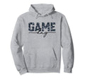 Game Day Spirit Blue Floral Sports Hoodie - Minimalist Print for Adults - T-Shirt, Sweatshirt, Hoodie