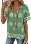 Womens Summer Boho Tops Casual Short Sleeve Blouses - Adult & Kids T-Shirts, Sweatshirts & Hoodies apparel design preview 1