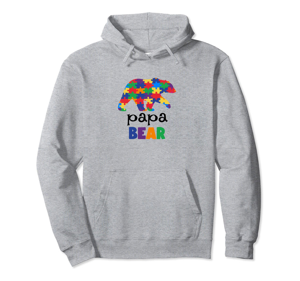 Papa Bear Autism Awareness Hoodie - Custom Art Print Men Women - T-Shirt, Sweatshirt, Hoodie