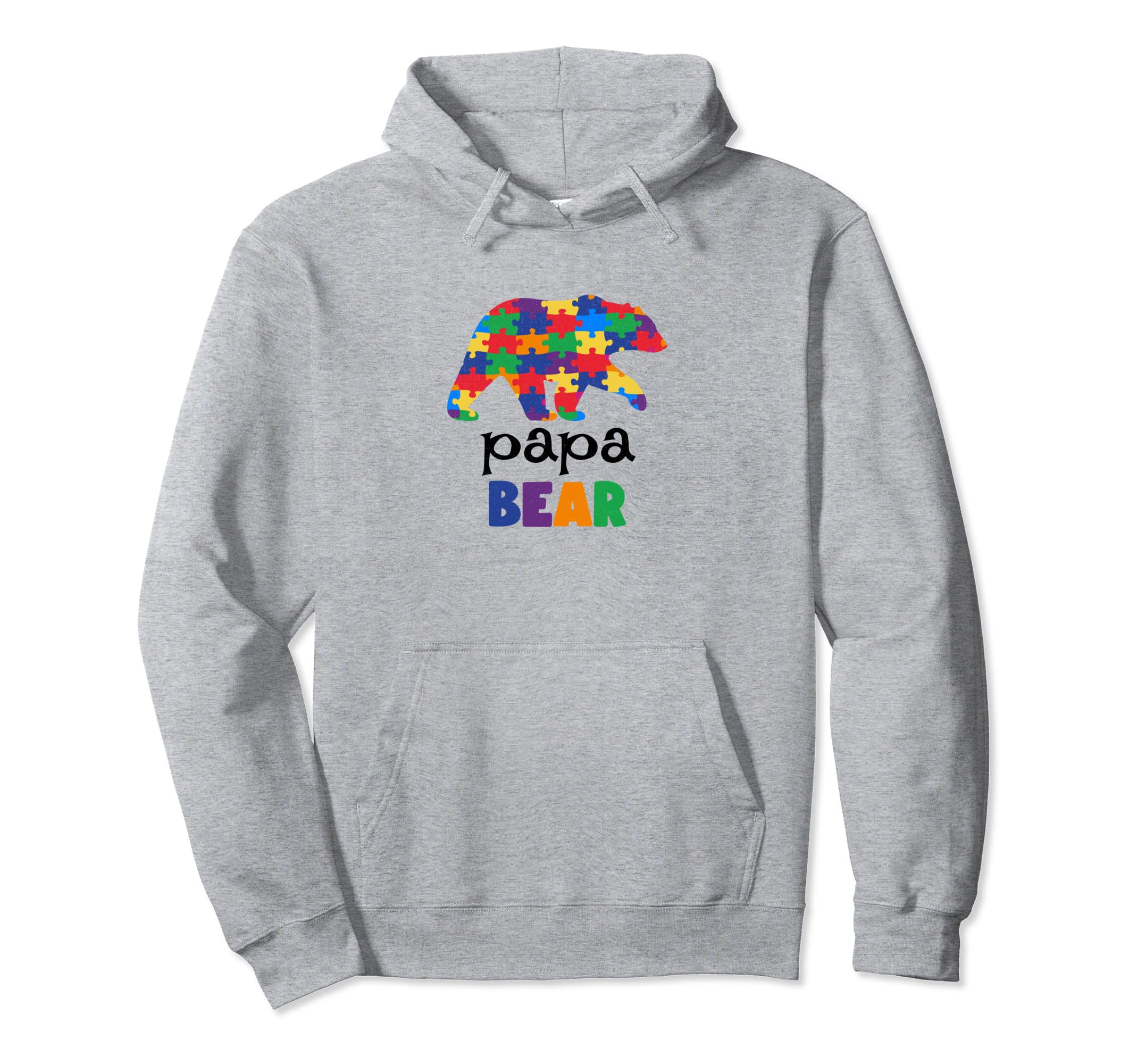 Papa Bear Autism Awareness Hoodie - Custom Art Print Men Women - T-Shirt, Sweatshirt, Hoodie