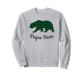 Papa Bear Pajama Green Buffalo Sweatshirt - Minimalist Print Men Women - T-Shirt, Sweatshirt, Hoodie