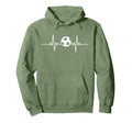 Soccer Heartbeat Soccer Ball Heartbeat Hoodie - Graphic Print Unisex - T-Shirt, Sweatshirt, Hoodie