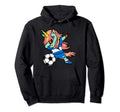 Dabbing Unicorn Honduras Football Honduran Hoodie - Graphic Print Unisex - T-Shirt, Sweatshirt, Hoodie