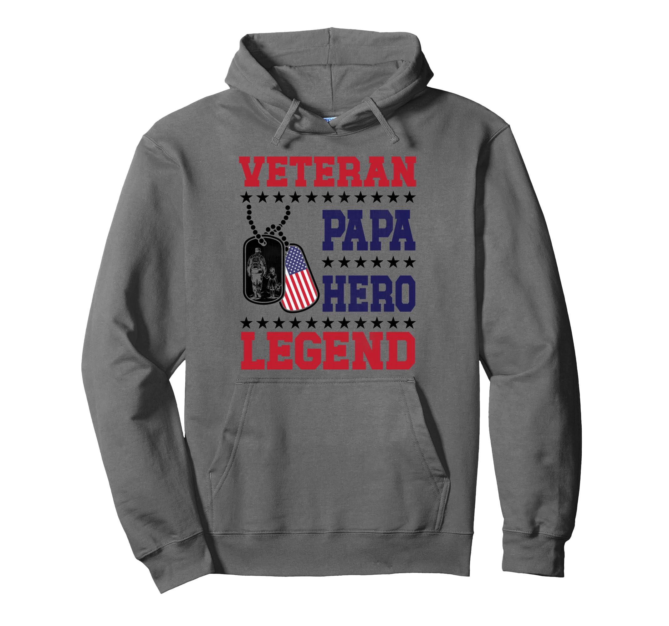 Veteran Papa Hero Legend New Hampshire Hoodie - Trendy Graphic Men Women - T-Shirt, Sweatshirt, Hoodie
