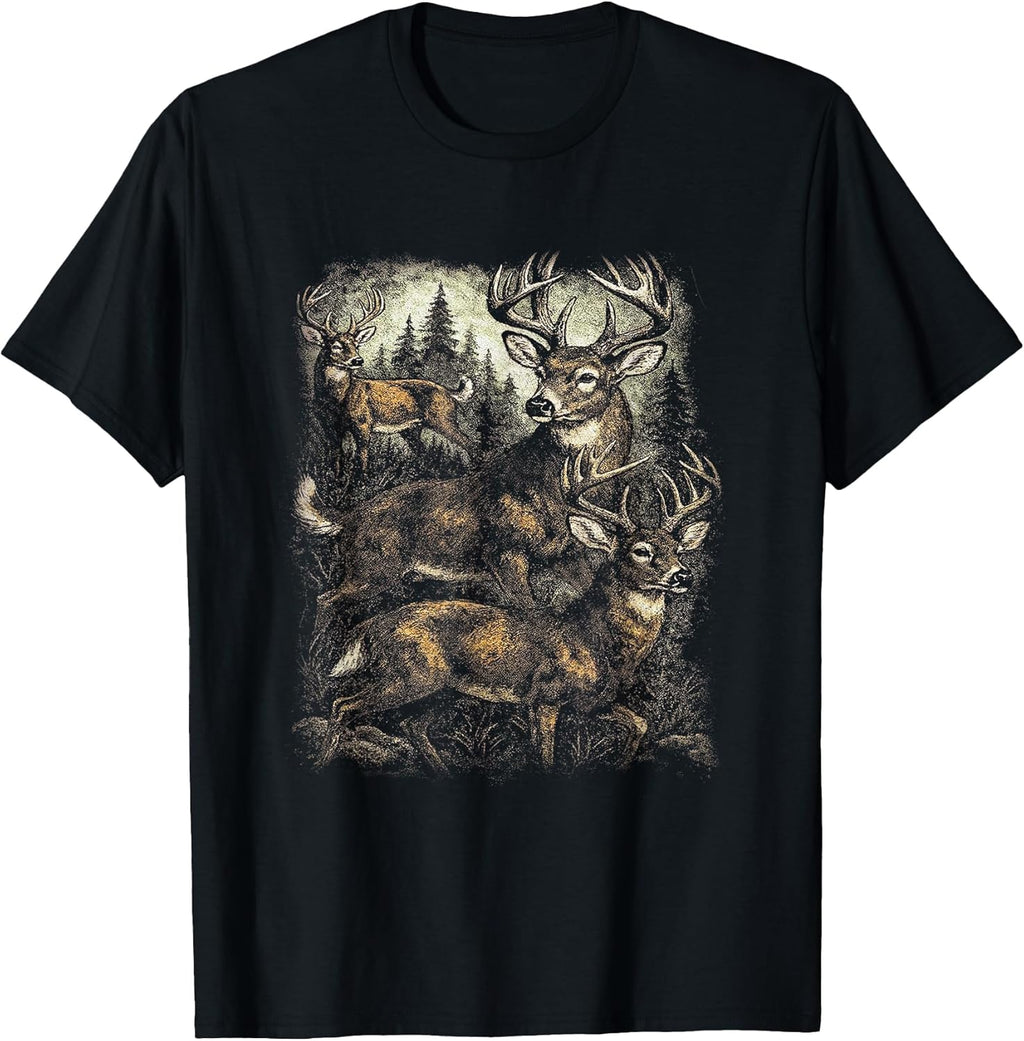 Vintage Deer Graphic Retro 90s Wildlife Aesthetic - Adult & Kids T-Shirts, Sweatshirts & Hoodies apparel design preview 1