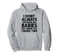 Funny Twin Fathers Day Twins Hoodie - Aesthetic Graphic for Adults - T-Shirt, Sweatshirt, Hoodie