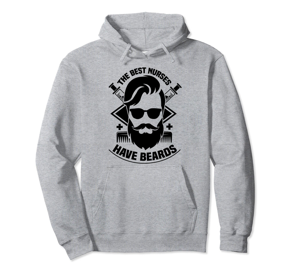 Best Nurses Have Beards Bearded Male Hoodie - Aesthetic Graphic for Adults - T-Shirt, Sweatshirt, Hoodie