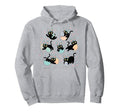 Black Cat Bunny Eggs Happy Easter Hoodie - Casual Everyday Wear Men Women - T-Shirt, Sweatshirt, Hoodie
