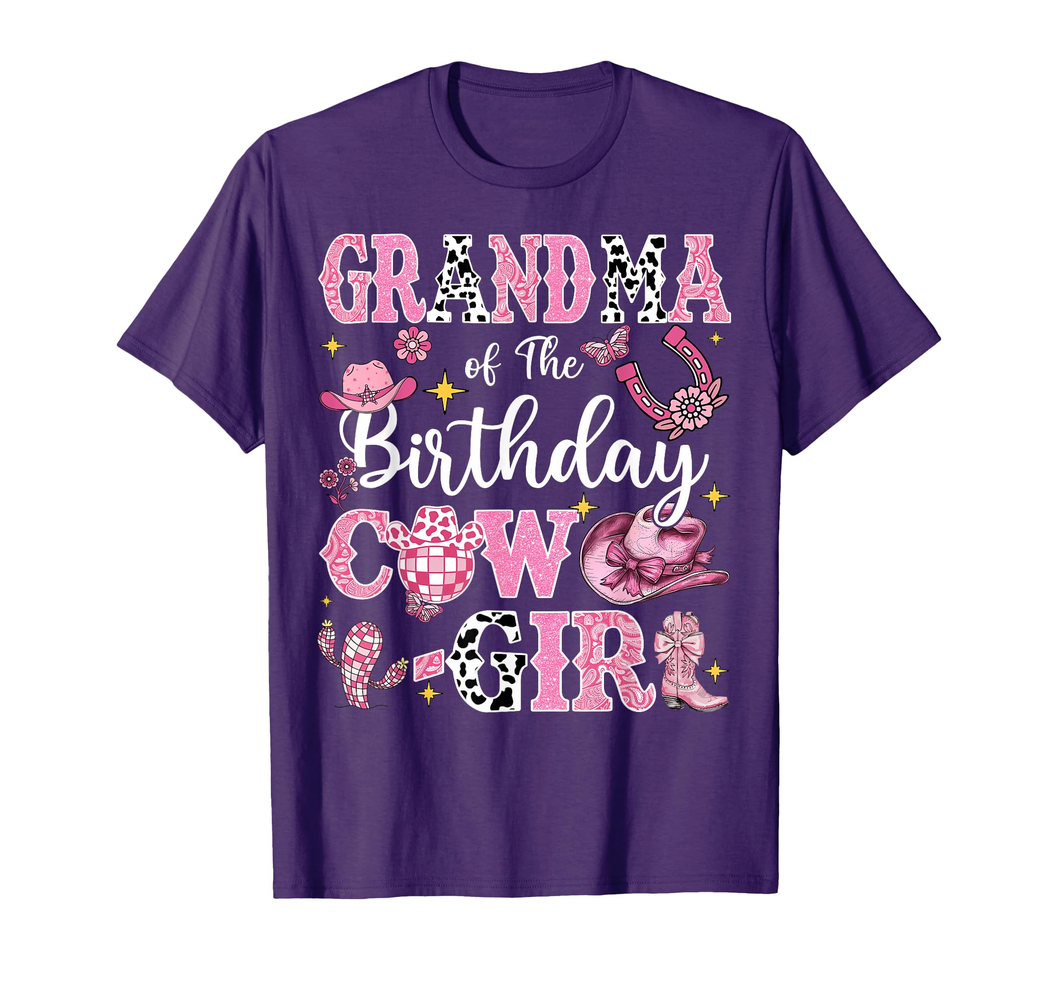 Grandma Birthday Cow Rodeo T-Shirt - Casual Everyday Wear for Adults - T-Shirt, Sweatshirt, Hoodie