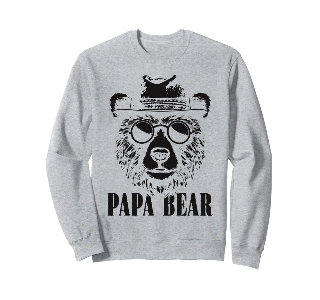 Papa Bear Sunglass Funny Fathers Day Sweatshirt - Graphic Print Men Women - T-Shirt, Sweatshirt, Hoodie