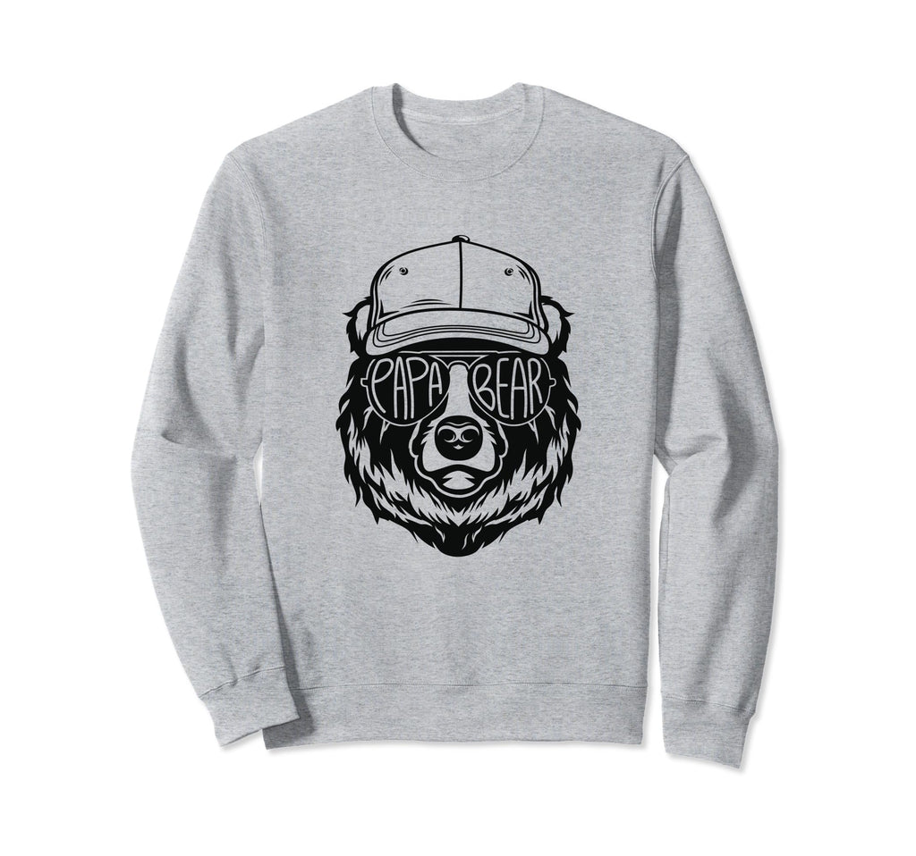 Papa Bear Face Sunglasses Sweatshirt - Fun Novelty Design Men Women - T-Shirt, Sweatshirt, Hoodie