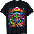 Hippie Tie-Dye Frog with Mushroom Peace Sign - Adult & Kids T-Shirts, Sweatshirts & Hoodies apparel design preview 1