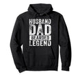 Mens Husband Dad Bearded Legend Beard Hoodie - Aesthetic Graphic Men Women - T-Shirt, Sweatshirt, Hoodie