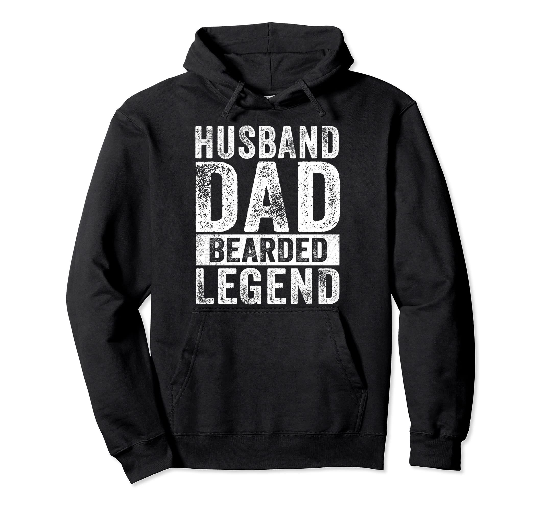 Mens Husband Dad Bearded Legend Beard Hoodie - Aesthetic Graphic Men Women - T-Shirt, Sweatshirt, Hoodie